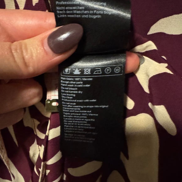 ba&sh Groove Print Mini Shirt Dress in Bordeaux - Picture 6 of 7